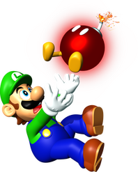 Luigi with Bomb
