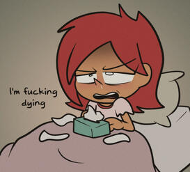 Laura under the effects of the disease